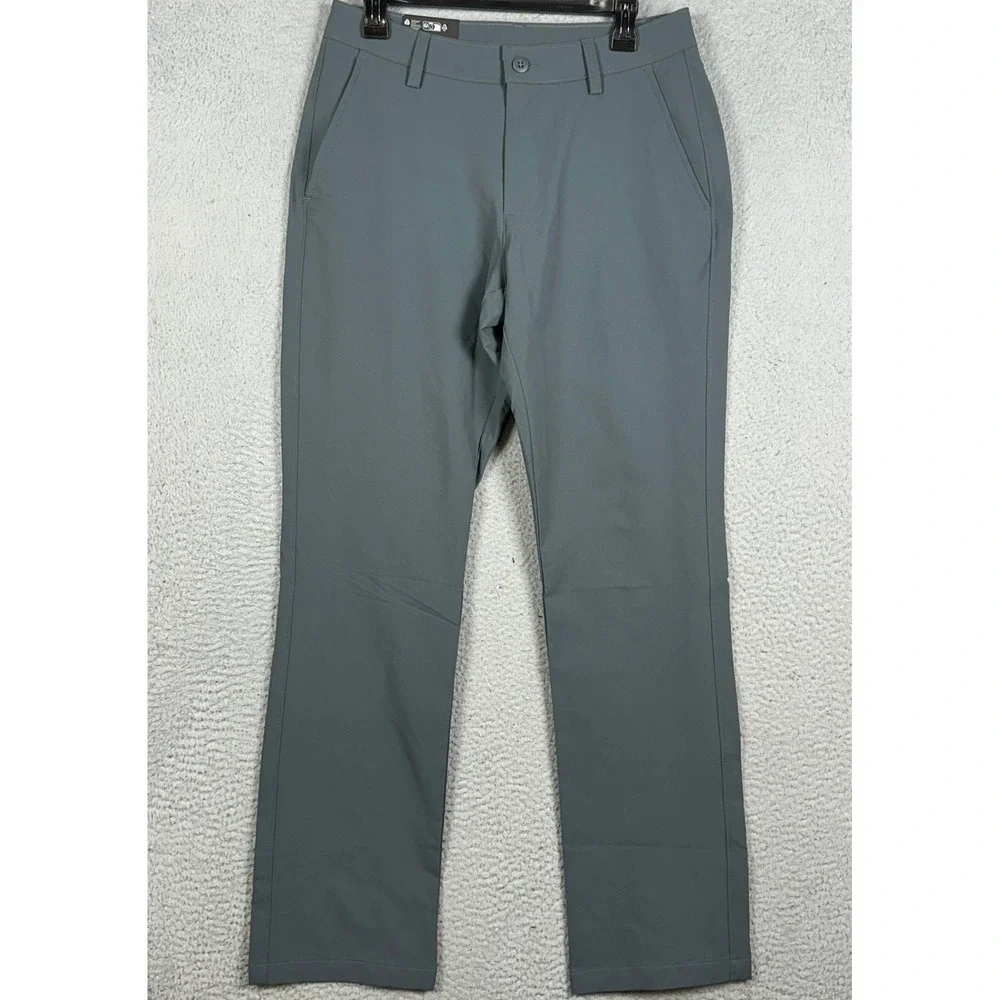 NEW Under Armour Golf Pants Mens 32X32 Grey Performance Chinos Straight Leg Logo